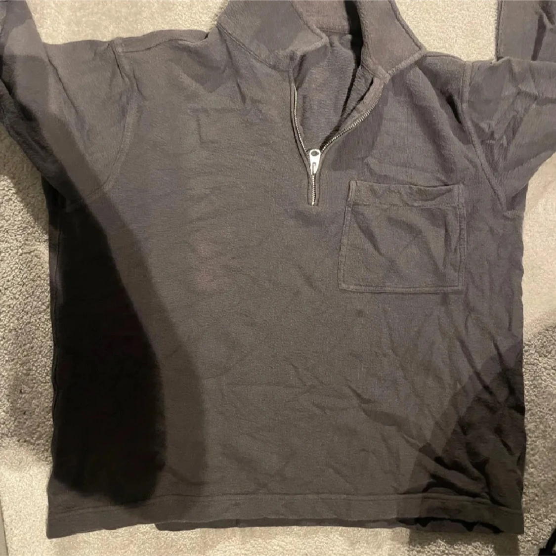 Grå tröja med dragkedja - 1