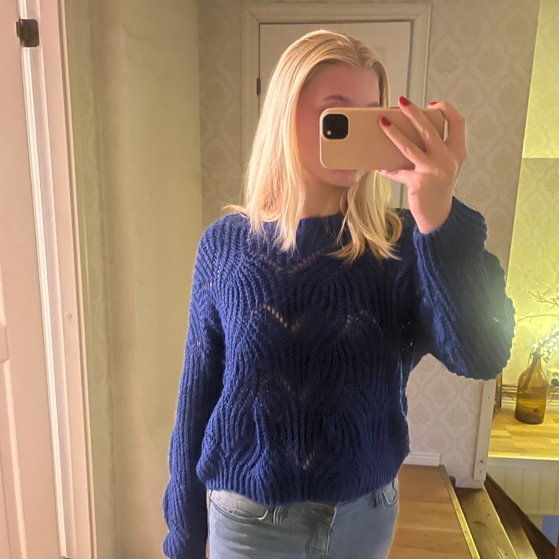 Stickad blöt tröja ONLY