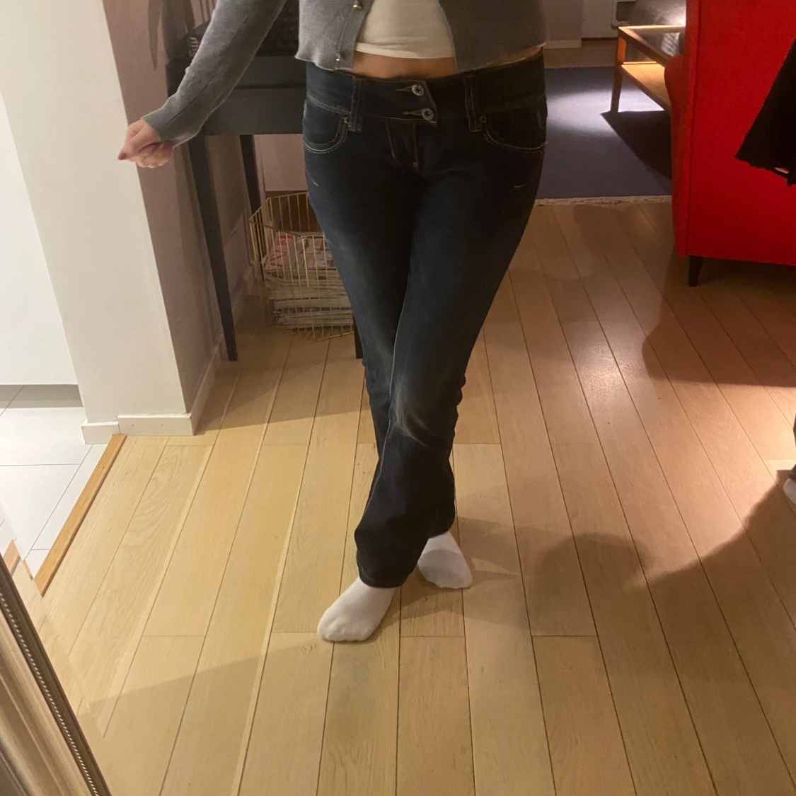 Lågmidjade bootcut jeans från M.O.D - 90