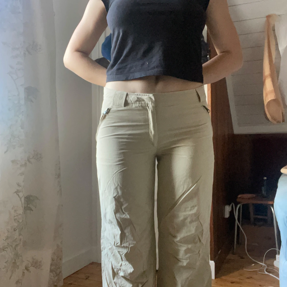 Beige cargo byxor - 92