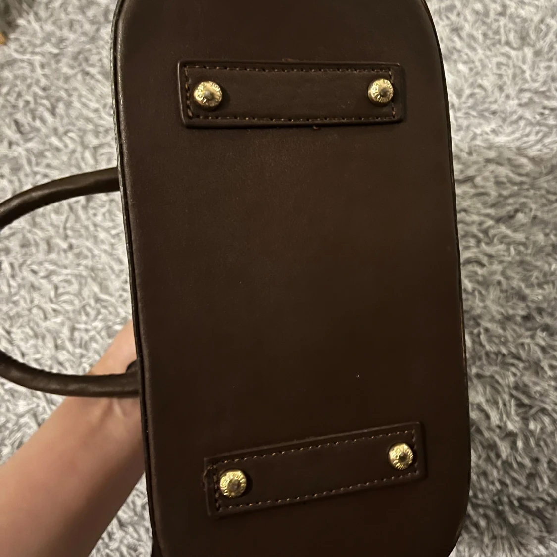 Brun rutig handväska 