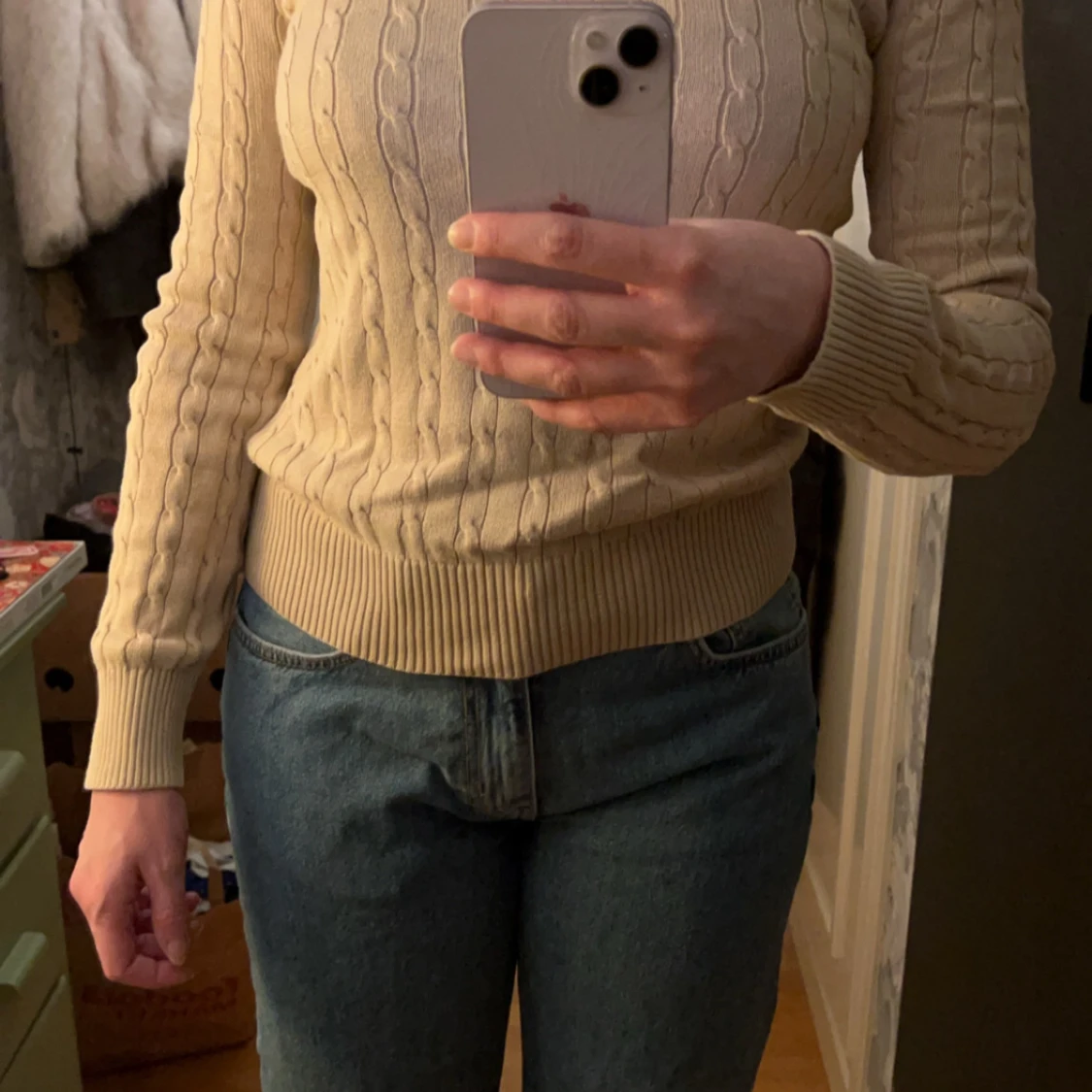 Beige stickad tröja från Boomerang - 90