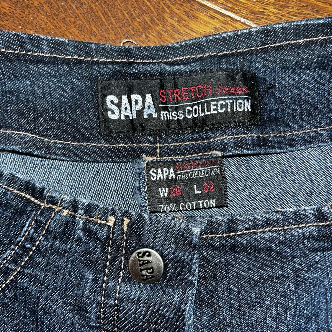 Mörkblå bootcut jeans från SAPA - 91
