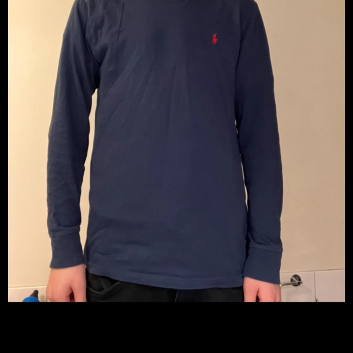 Mörkblå långärmad tröja från Ralph Lauren - 90