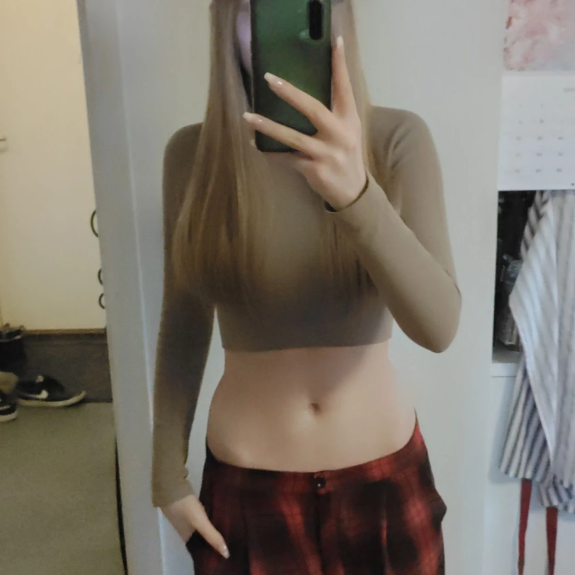 Beige träningströja