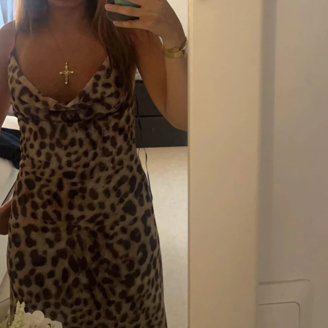 Leopardmönstrad klänning - 91