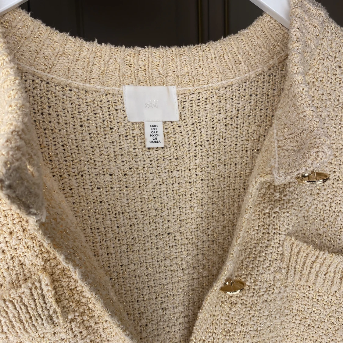 Beige stickad kofta från H&M - 91