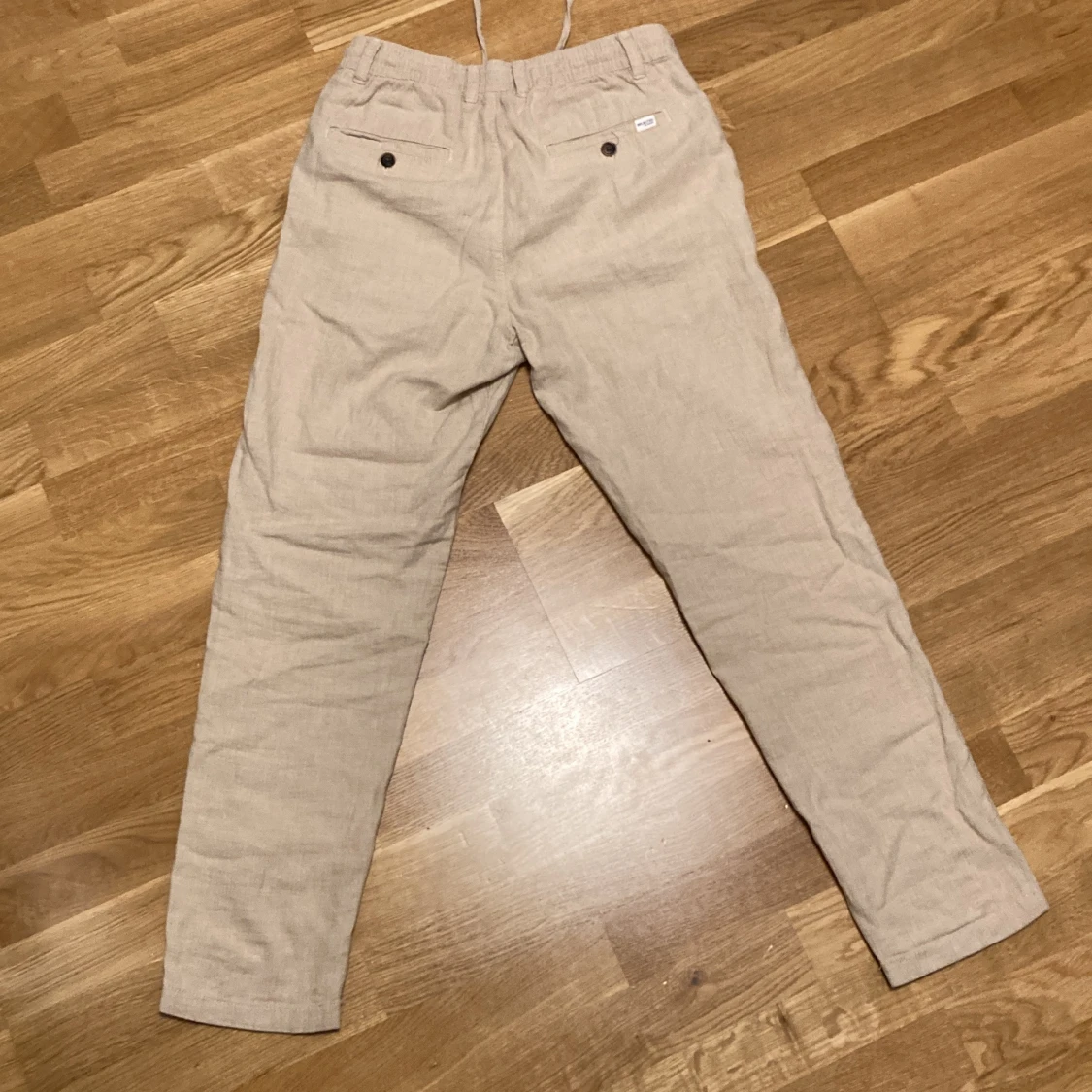 Beige linnebyxor från Selected Homme - 91