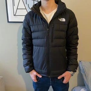 The North Face Jacka - Säljer en skön The North Face dunjacka i ganska bra skick, perfekt för kyligare väder. (Nypris 1500kr) mitt pris 599kr. Modellen är 177cm och väger 61 kg. Jackan har en liten defekt längst ut på ärmen som visat men som lätt går att sy ihop igen.