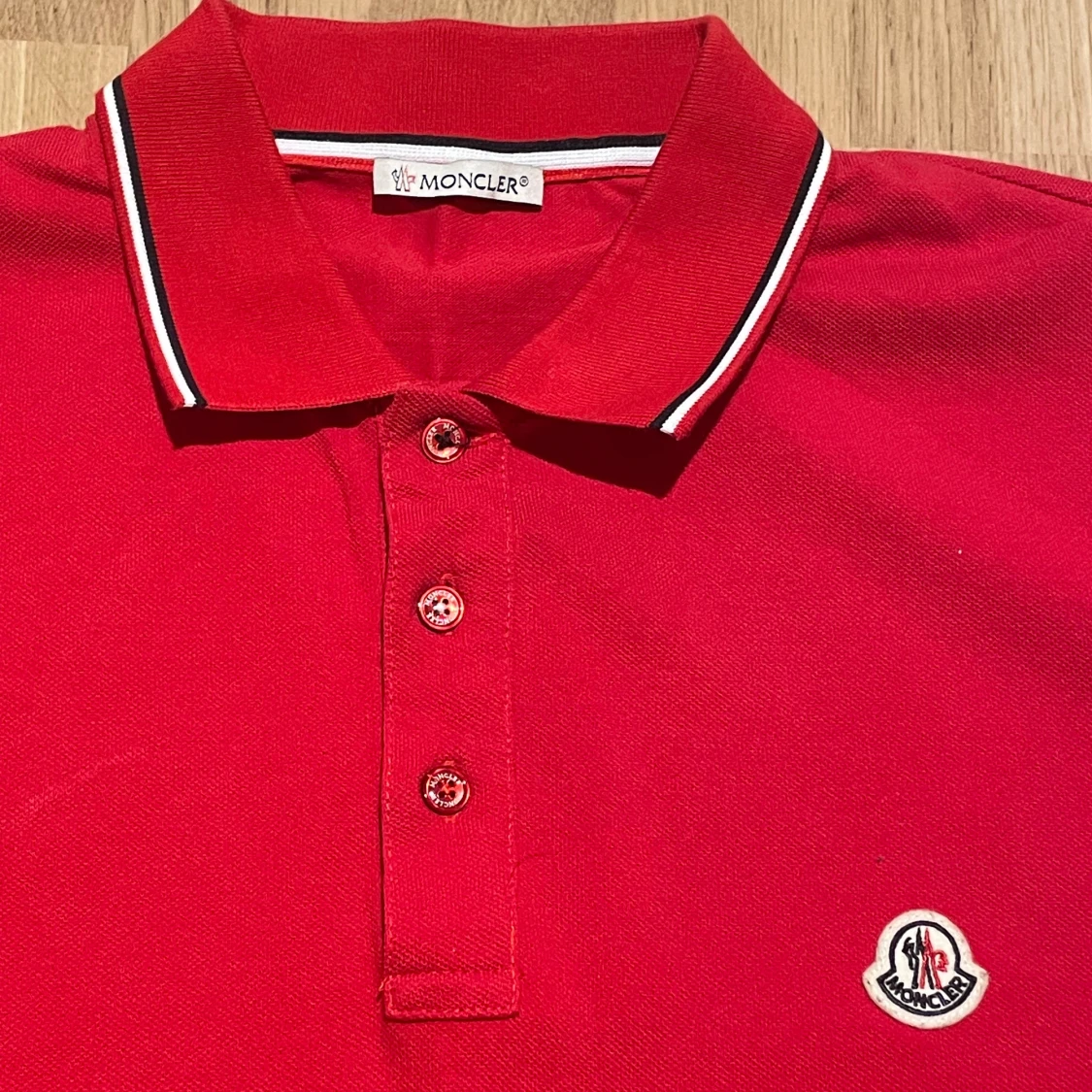 Röd moncler pike/polo - 91