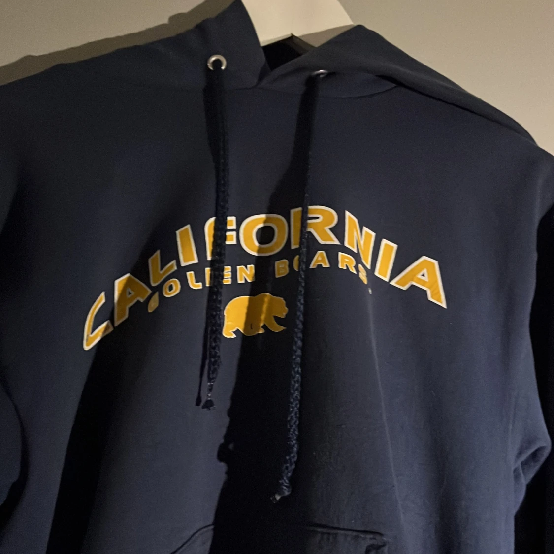 Mörkblå hoodie från Hanes - 1