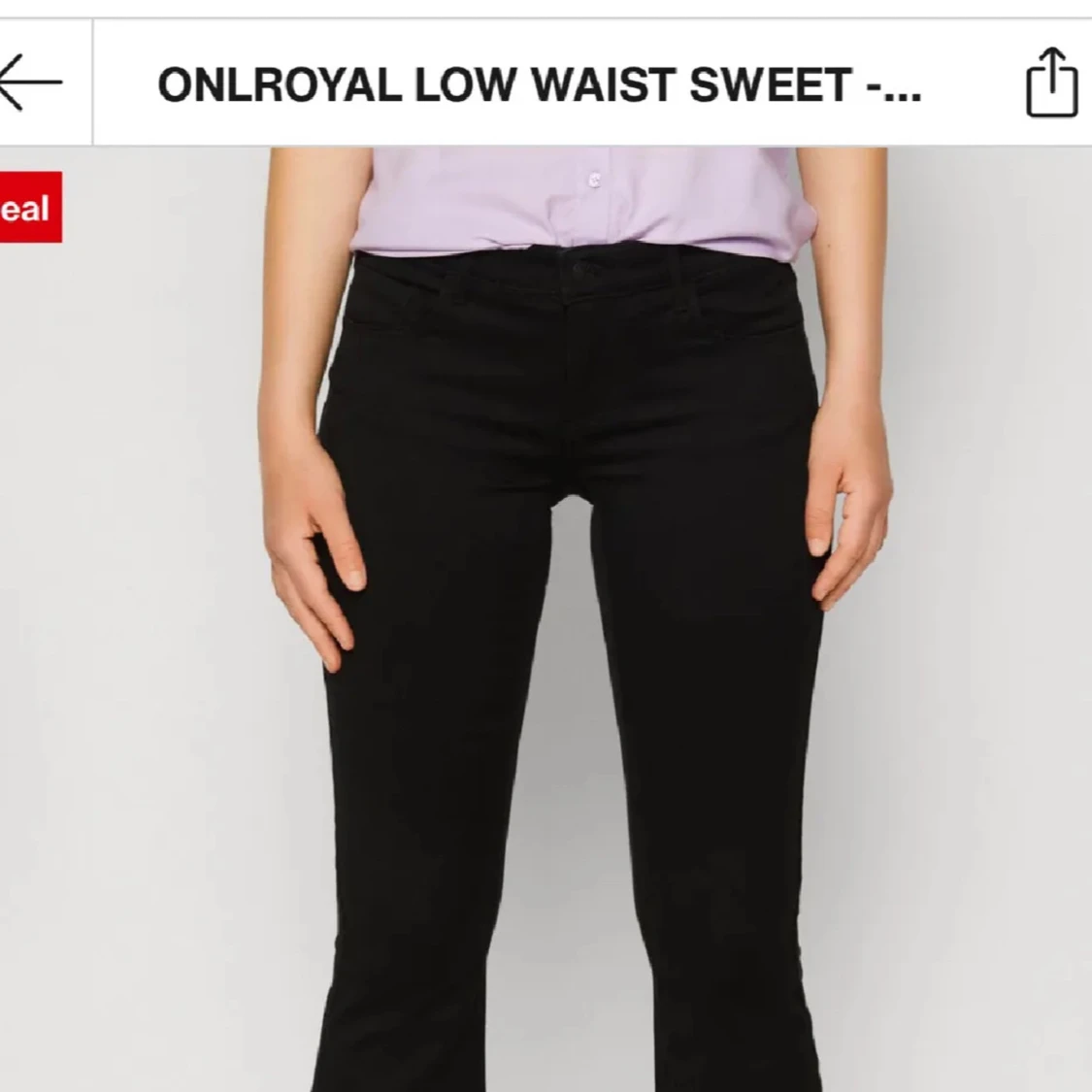 Svarta lågmidjade bootcut-byxor från ONLY - 3