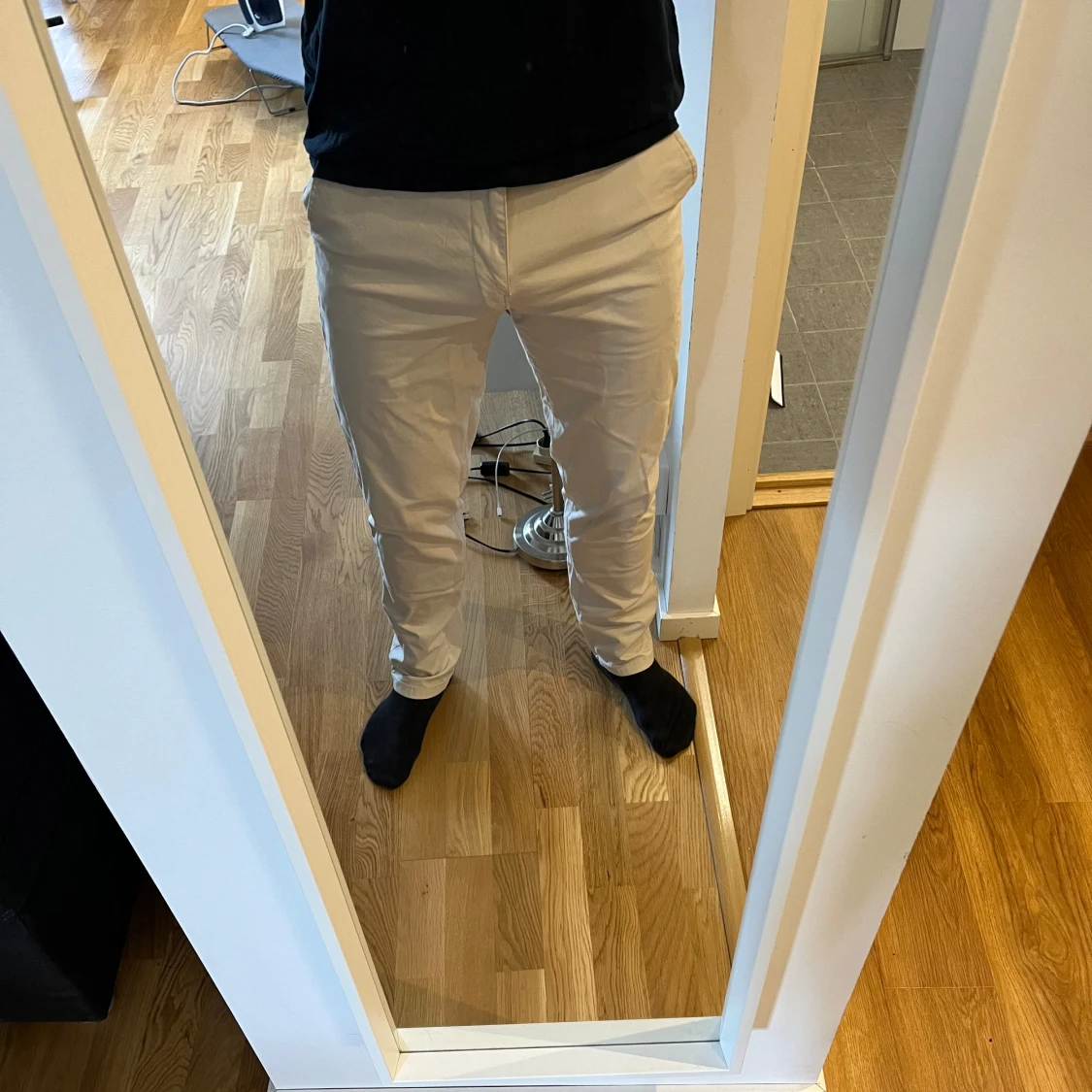 Vita chinos från selected homme