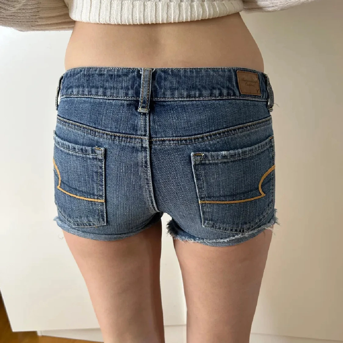 Lågmidjade jeansshorts med hål American eagle vintage 2000s  - 2