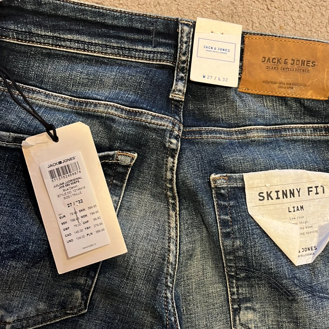 Blå skinny jeans från Jack & Jones - 4