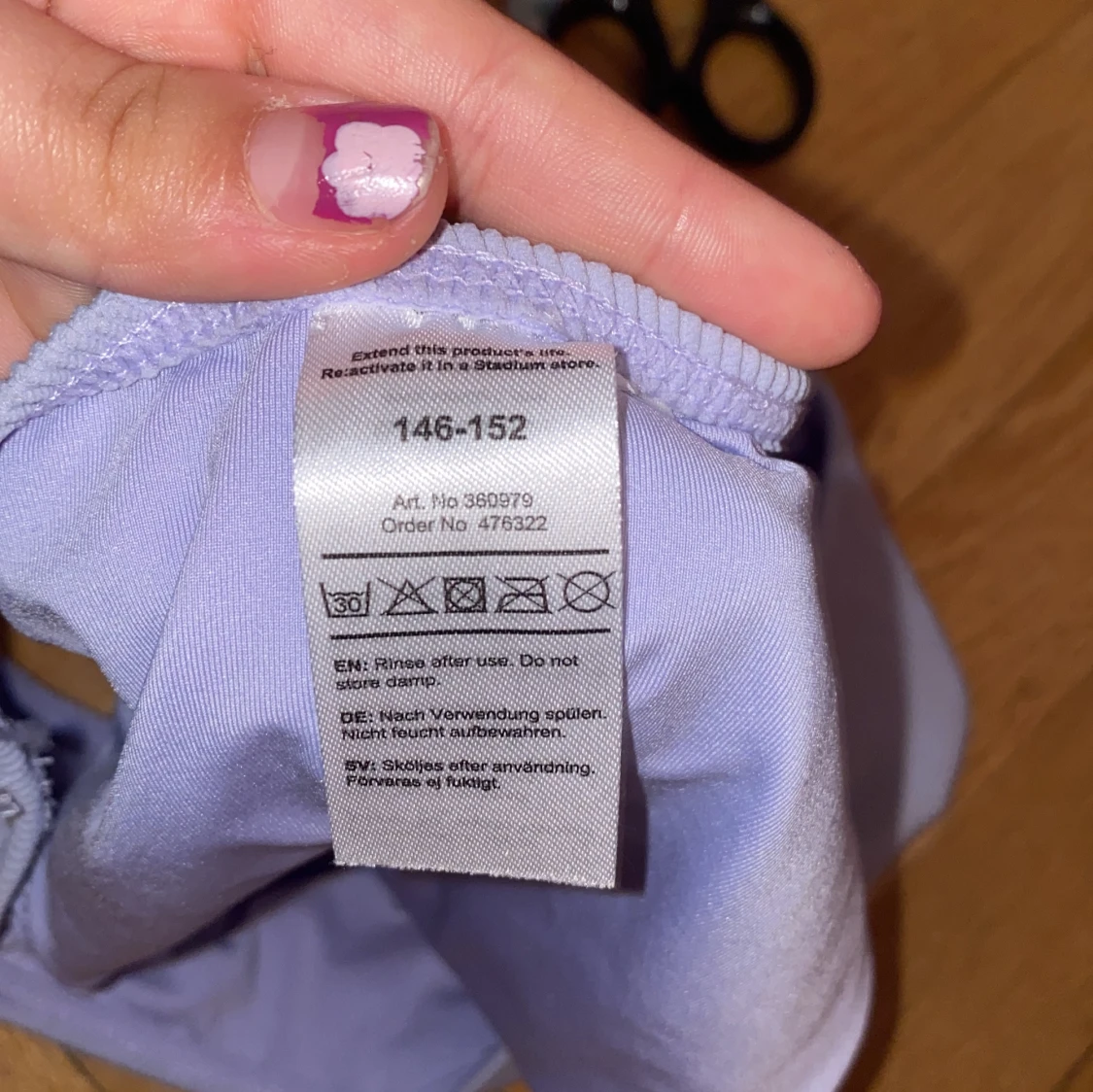 Ljuslila ribbad bikini - 2