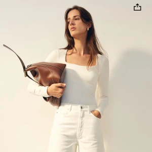 Vit långärmad tröja strl S  - Beige topp