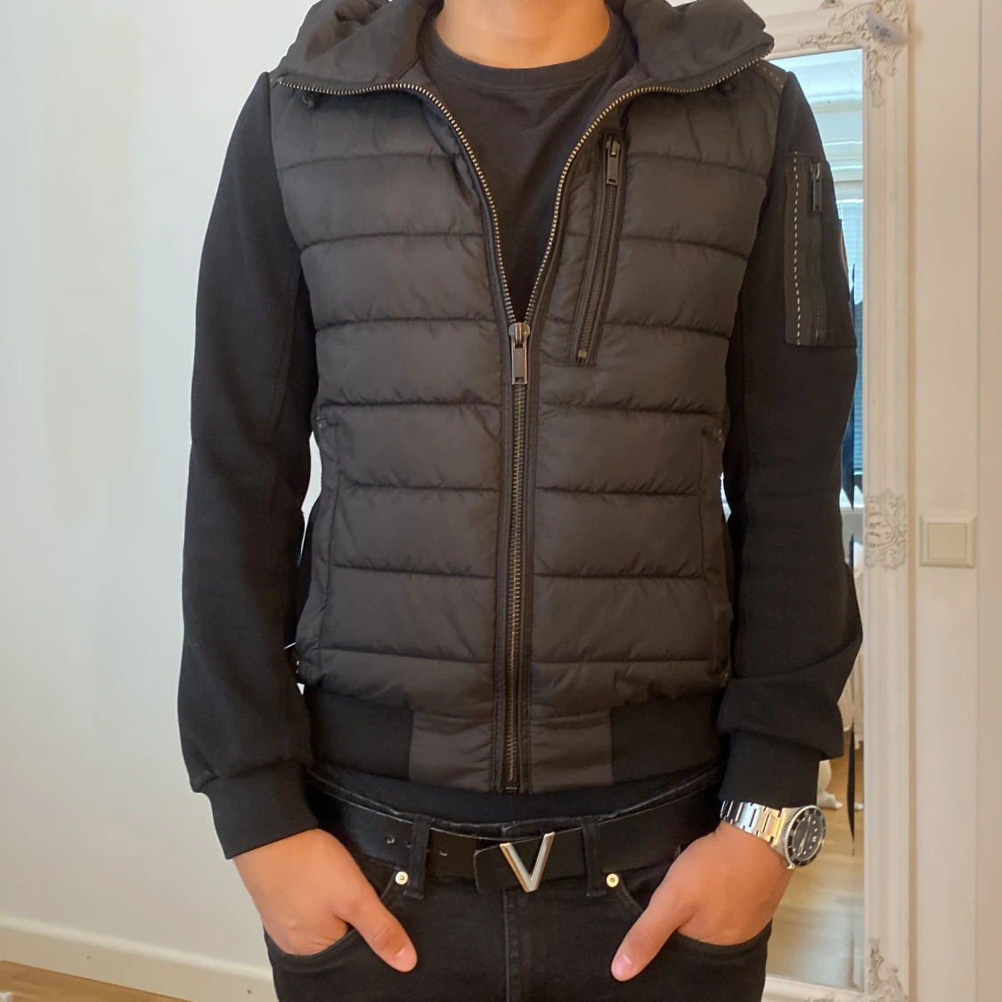 Svart pufferjacka Supply & Demand S - 3