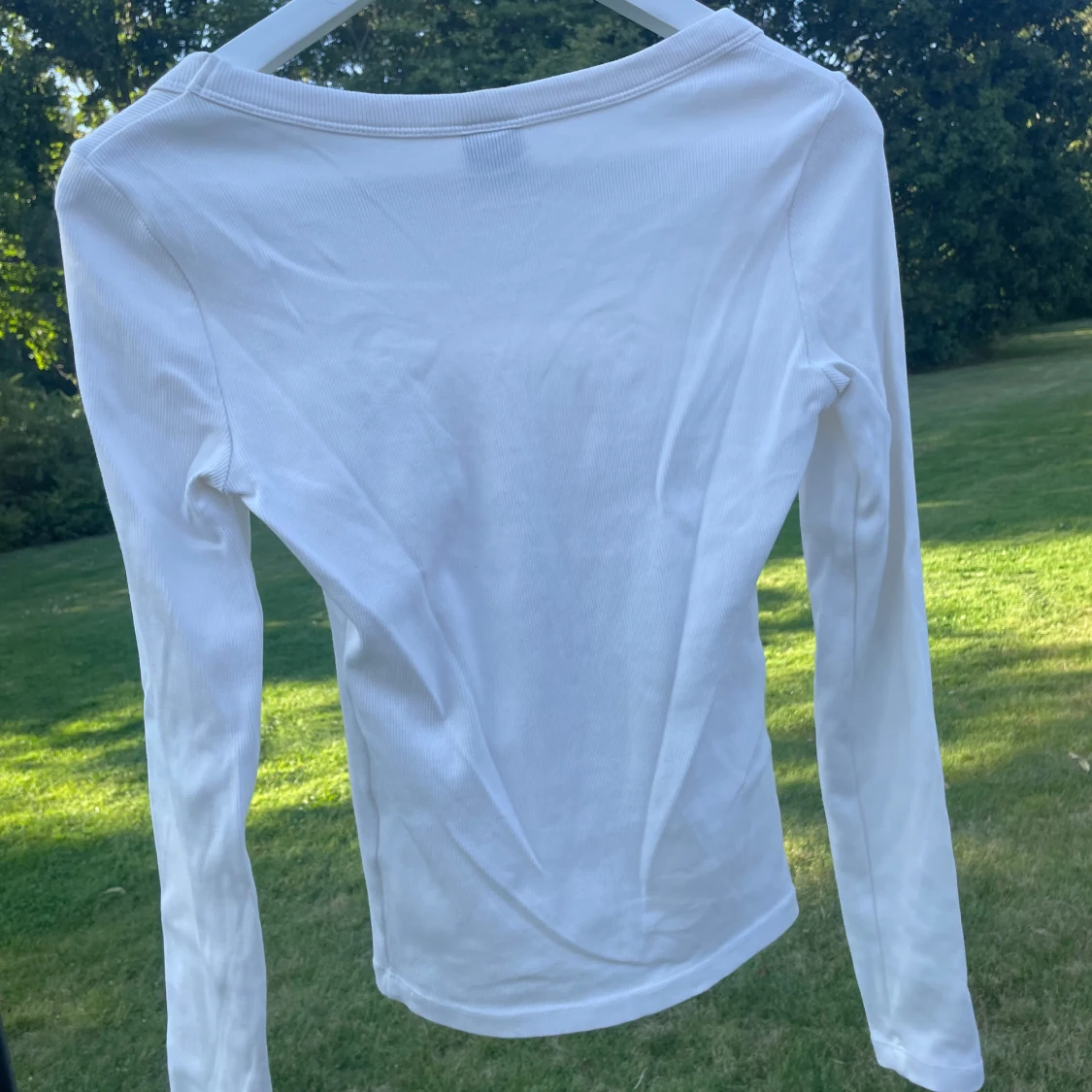 Vit långärmad topp Gina Tricot - 1