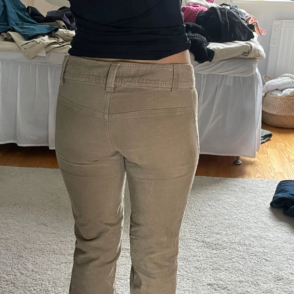 Beiga bootcut manchesterbyxor  - 1