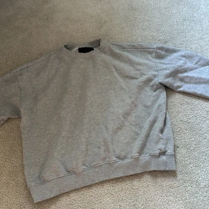 Grå sweatshirt från 157 - En basic grå sweatshirt från 157 i storlek XS. Tröjan har rund halsringning, långa ärmar och ribbade muddar vid ärmslut och nederkant. Perfekt för en avslappnad och enkel stil.