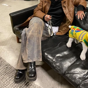 Oversized byxor Zara  - Baggy mönstrade byxor från Zara 