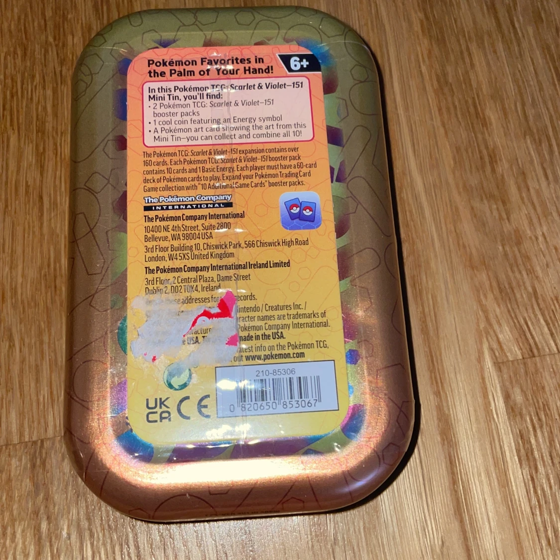 Pokémon Trading Card Game Tin 151 card made in USA - 3