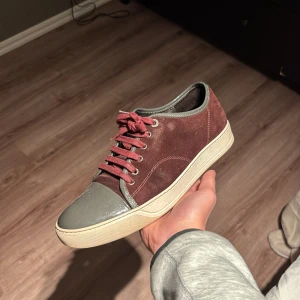 Vinröda Lanvins - Säljer ett par vinröda lanvins i väldigt bra skick inget märke eller defekt på skorna lite skitiga men väldigt fina och omhändertagna i helhet, pris ej hugget i sten billigare vid snabb affär. 