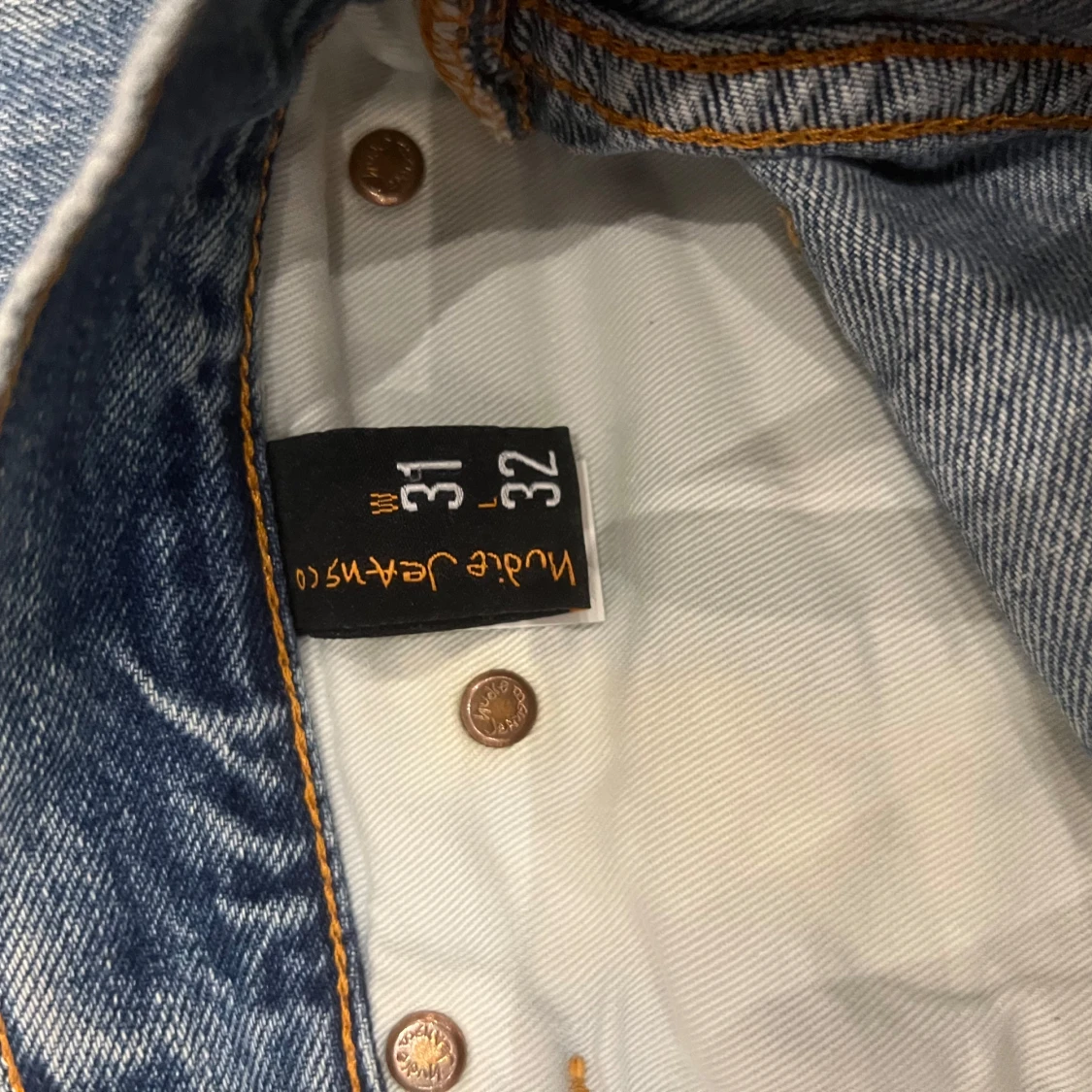 Nudie Jeans blå slitna jeans 31/32 - 3