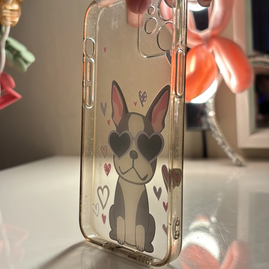 Mobilskal med hundmotiv och hjärtan - 2