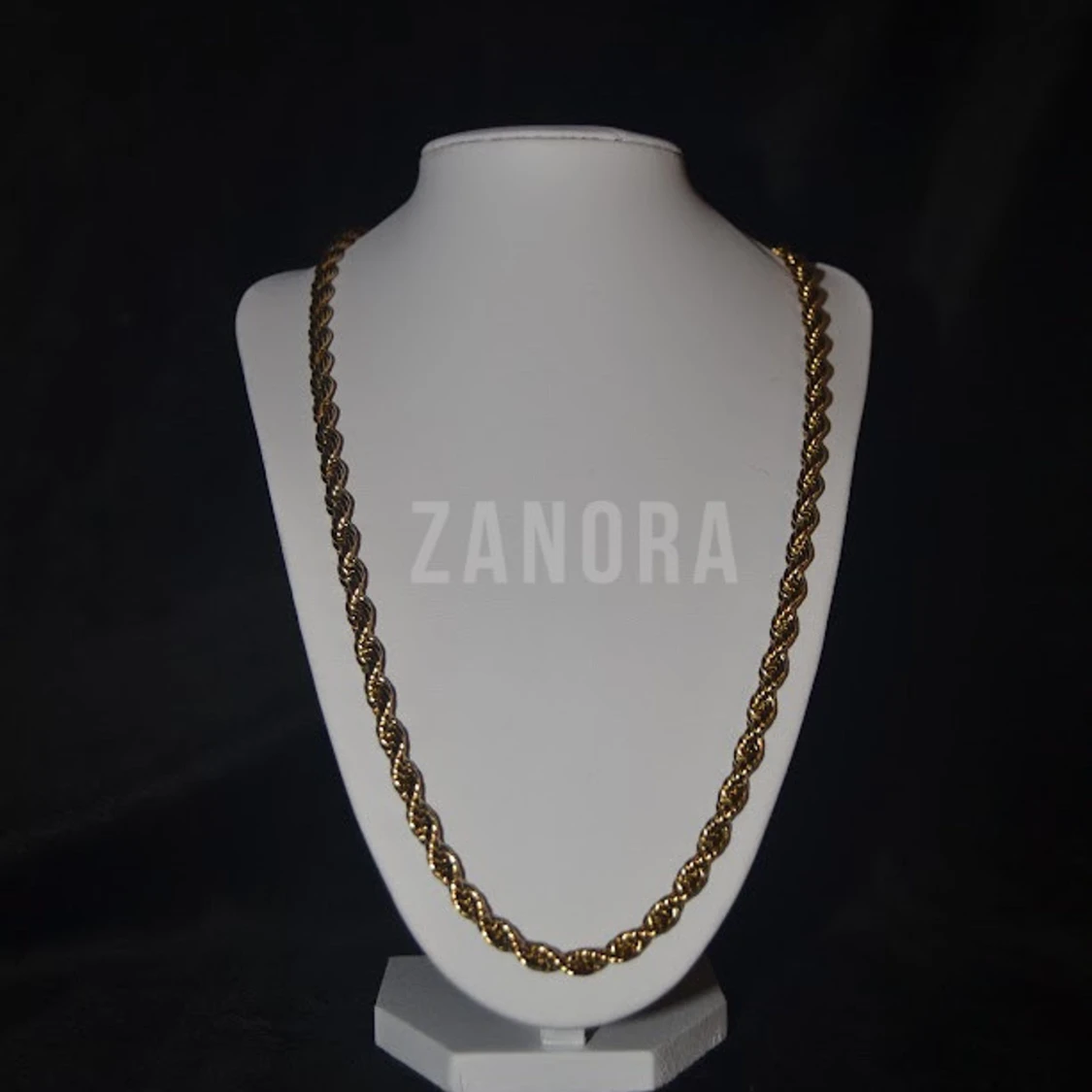 | ZANORA | 6MM - 60CM HALSBAND - 4MM - 20CM ARMBAND | CORDELL KIT GOLD TONNAD ROSTFRITT STÅL - 3