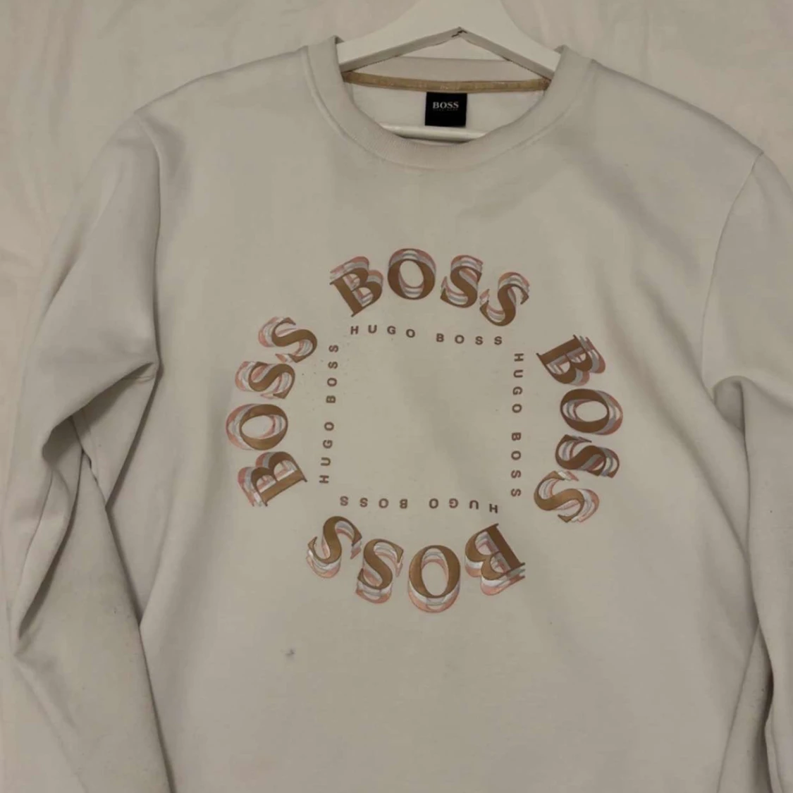 Vit sweatshirt från Hugo Boss