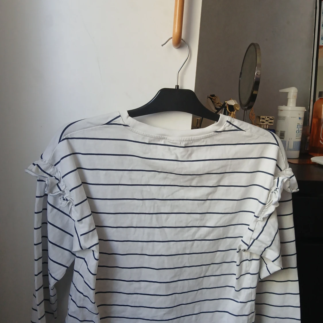 Vit randig långärmad tröja Lindex - 3