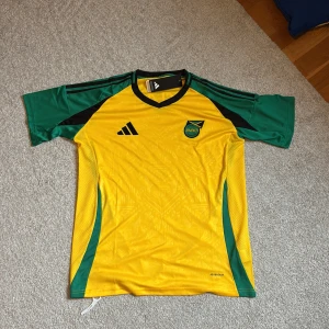 Helt ny Jamaica fotbollströja med tags - HELT OANVÄND, den kommer med tags, ursprunglig förpackning osv. 10/10 kvalitet alla detaljer är med. Grymt material. B.CLAAT på ryggen är custom made. Säljer eftersom den är för stor för mig. Skriv gärna för bilder/frågor/videor etc! 