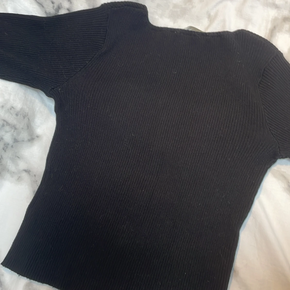 Svart ribbad topp från H&M - 4