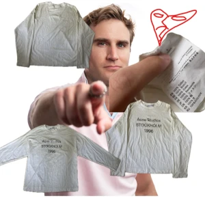 Acne Studios longsleeve - Säljer min acne long sleeve, distressed vit versionen Small, behöver stålarna 🙏 Kom dm för mer info och frågor🧐