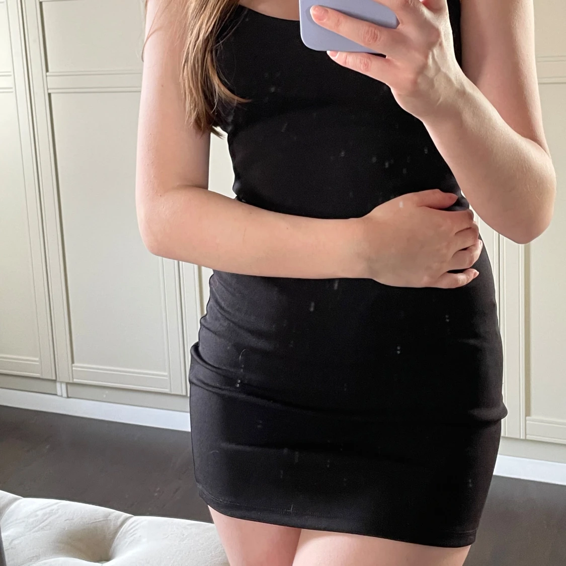 Svart tight klänning
