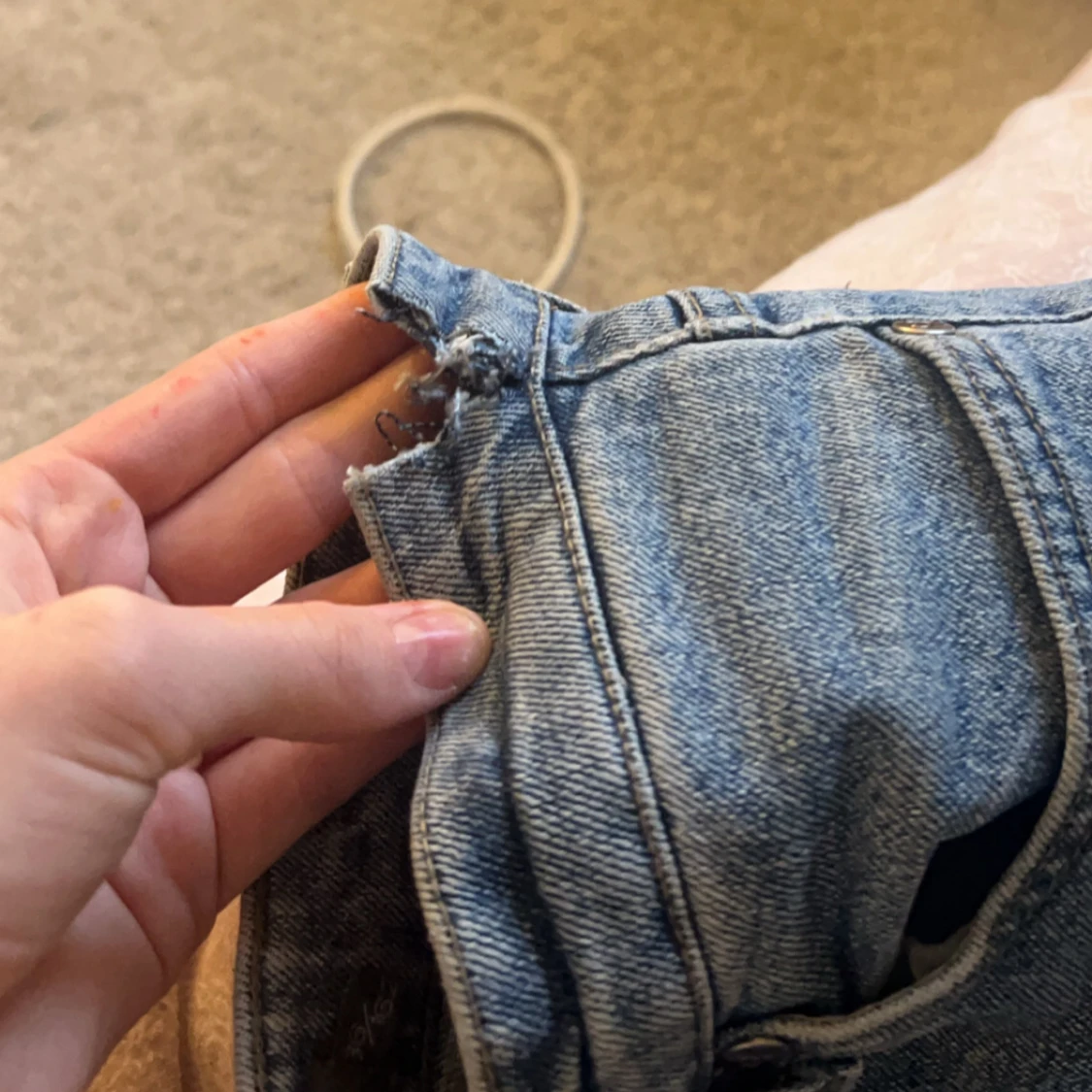 Blå Lågmidjade bootcut jeans - 3