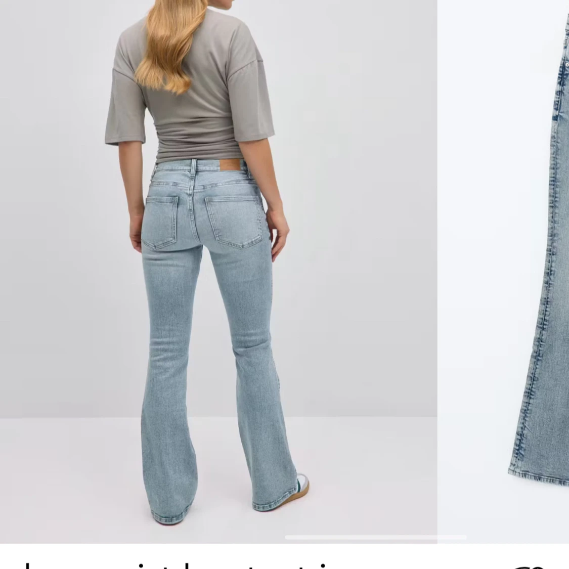 Ljusblå bootcut jeans - 1