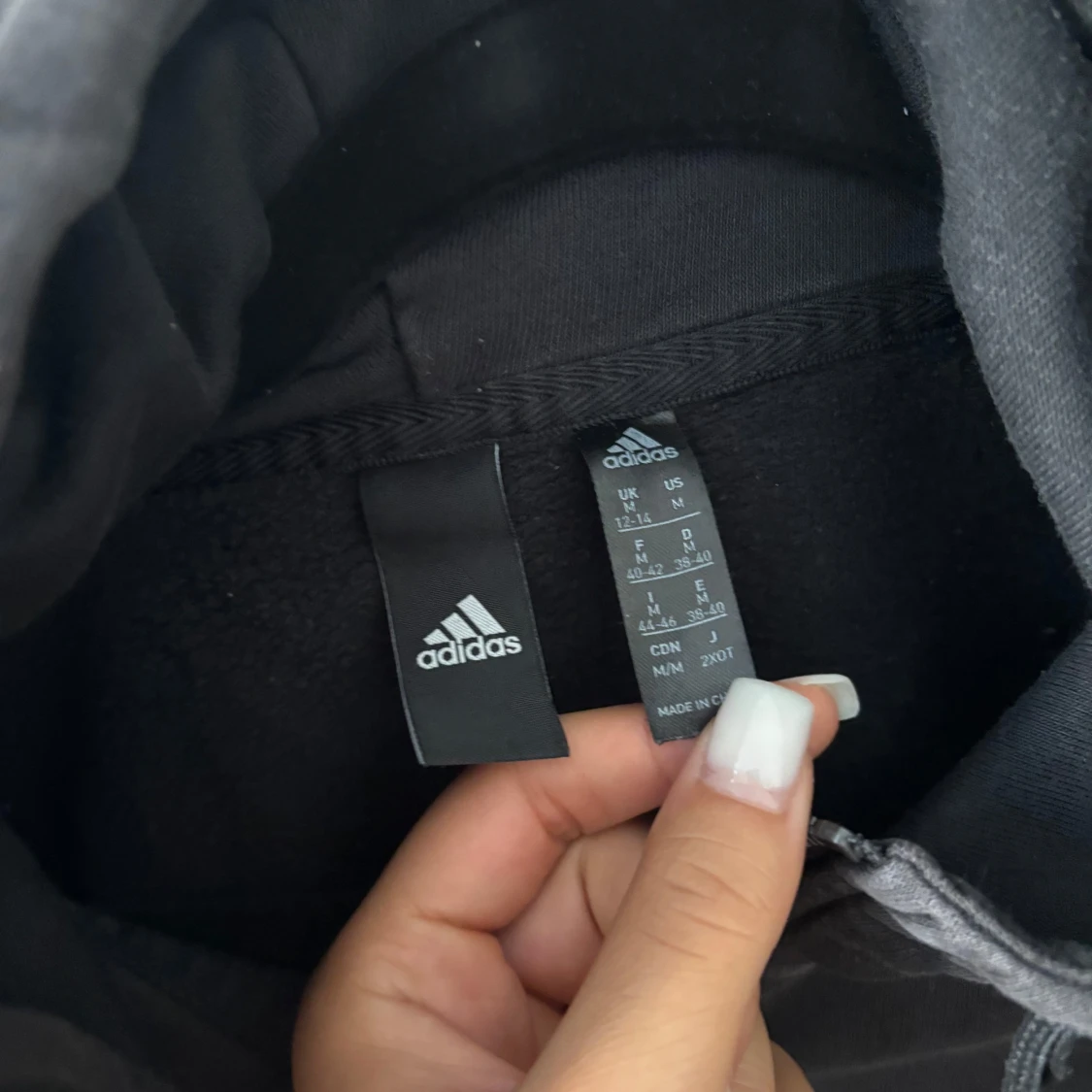 Svart Adidas hoodie med dragkedja - 1