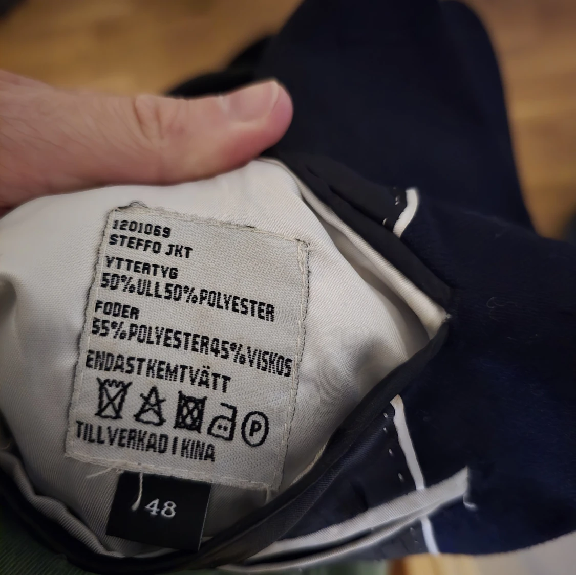 Kavaj - marinblå Bläck (50% ull) - 3