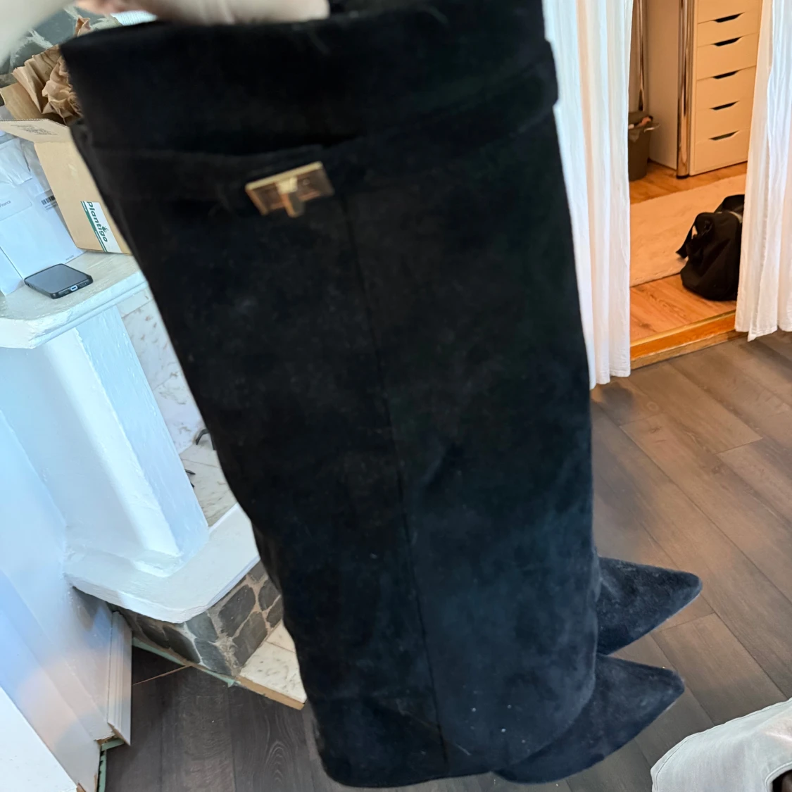 Svarta mockastövlar med spetsig tå - 2