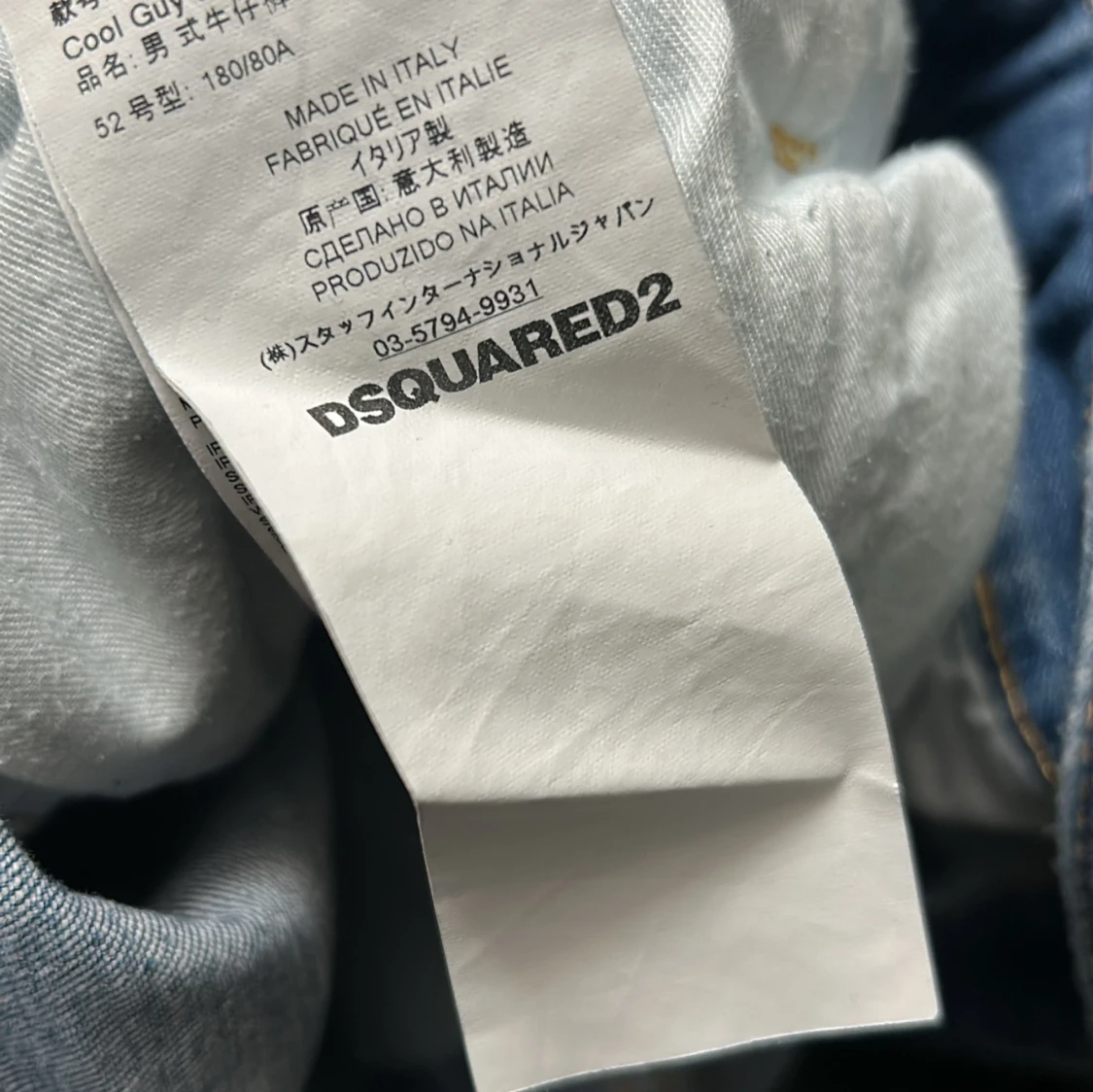 Dsquared2 blå slitna jeans, stl 52 - 4