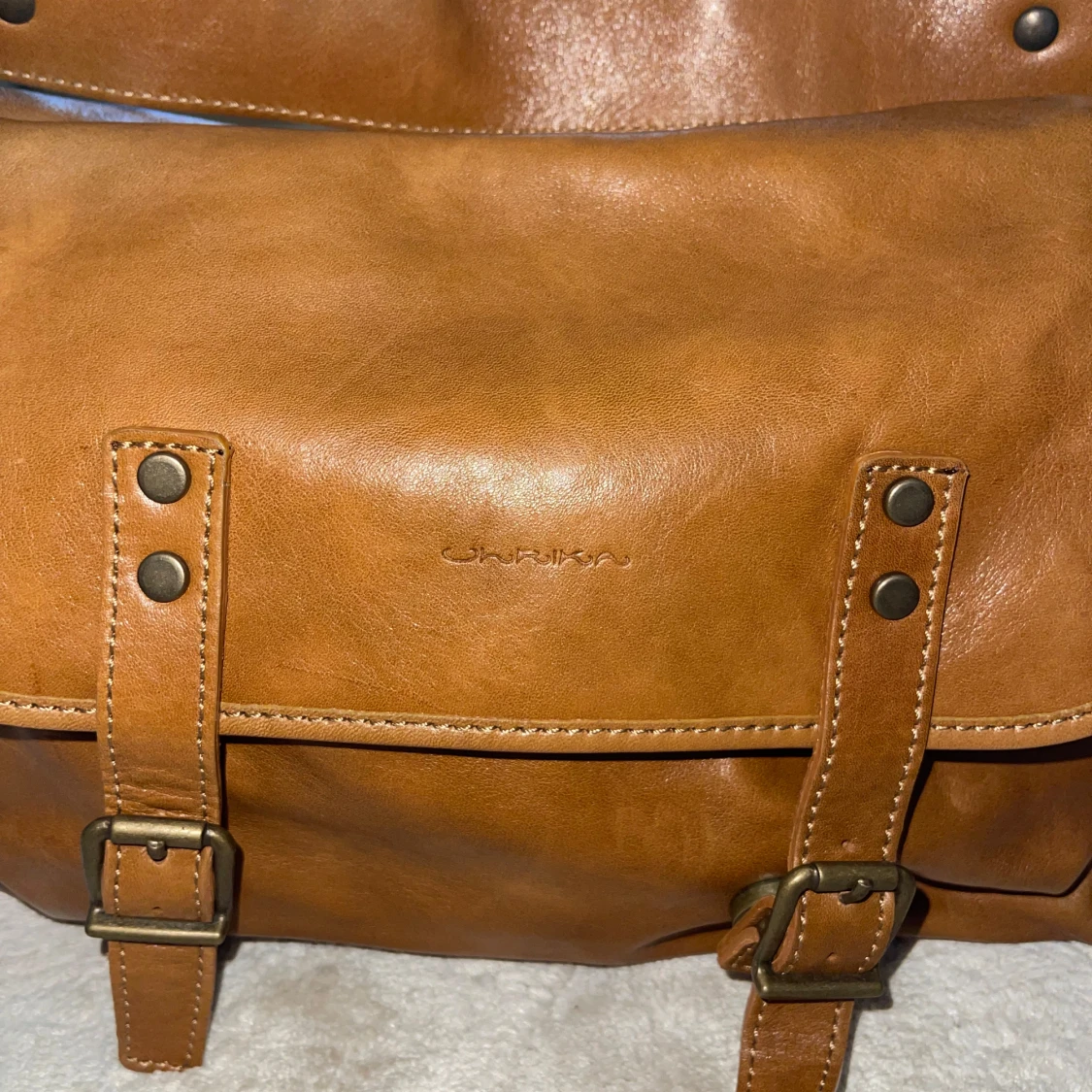 Brun axelväska i skinn från ULRIKA  - 1