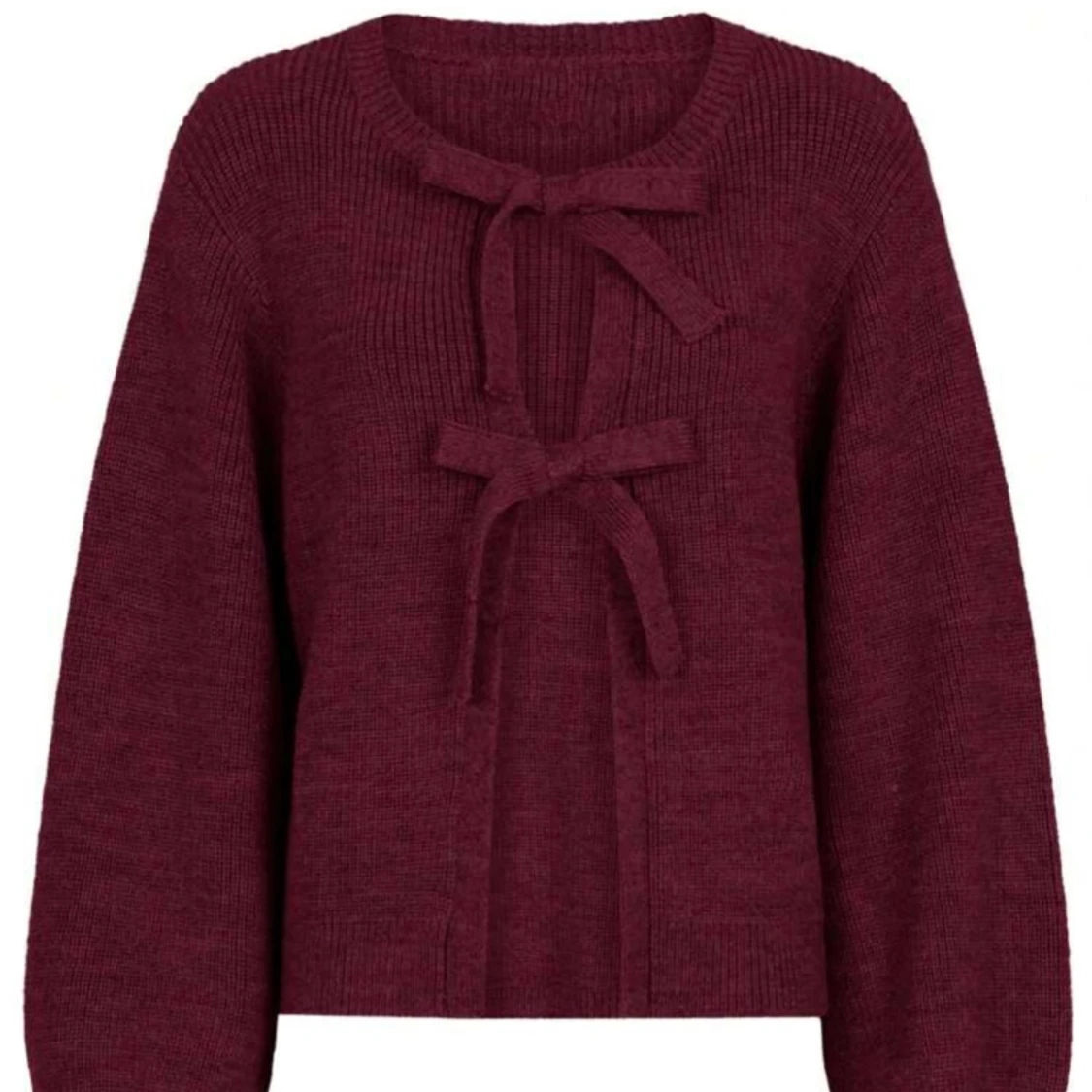 Vinröd kofta med knyt från SHEIN - 2
