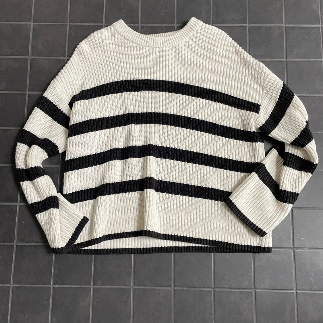 Randig stickad tröja från Selected Femme