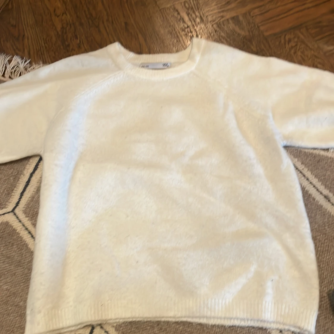 3-pack stickade tröjor 157, vit/grå/svart - 1