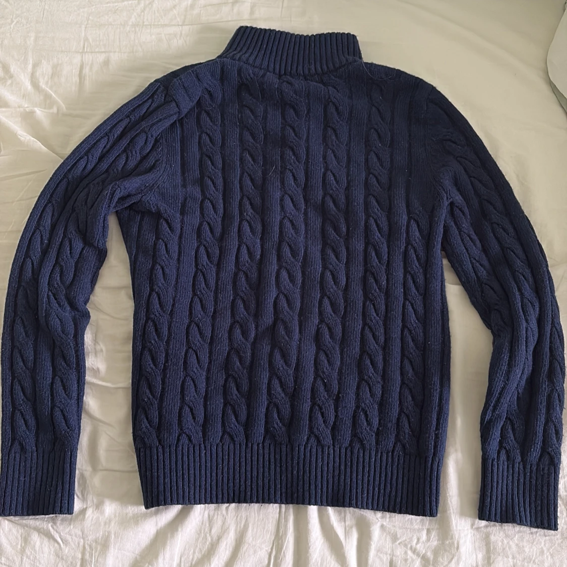 Marinblå kabelstickad tröja Polo Ralph Lauren - 1