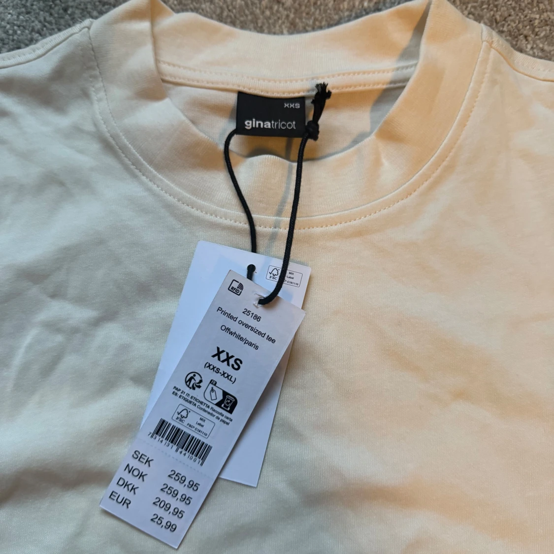 Oversized t-shirt med Paris-tryck Gina Tricot - 1