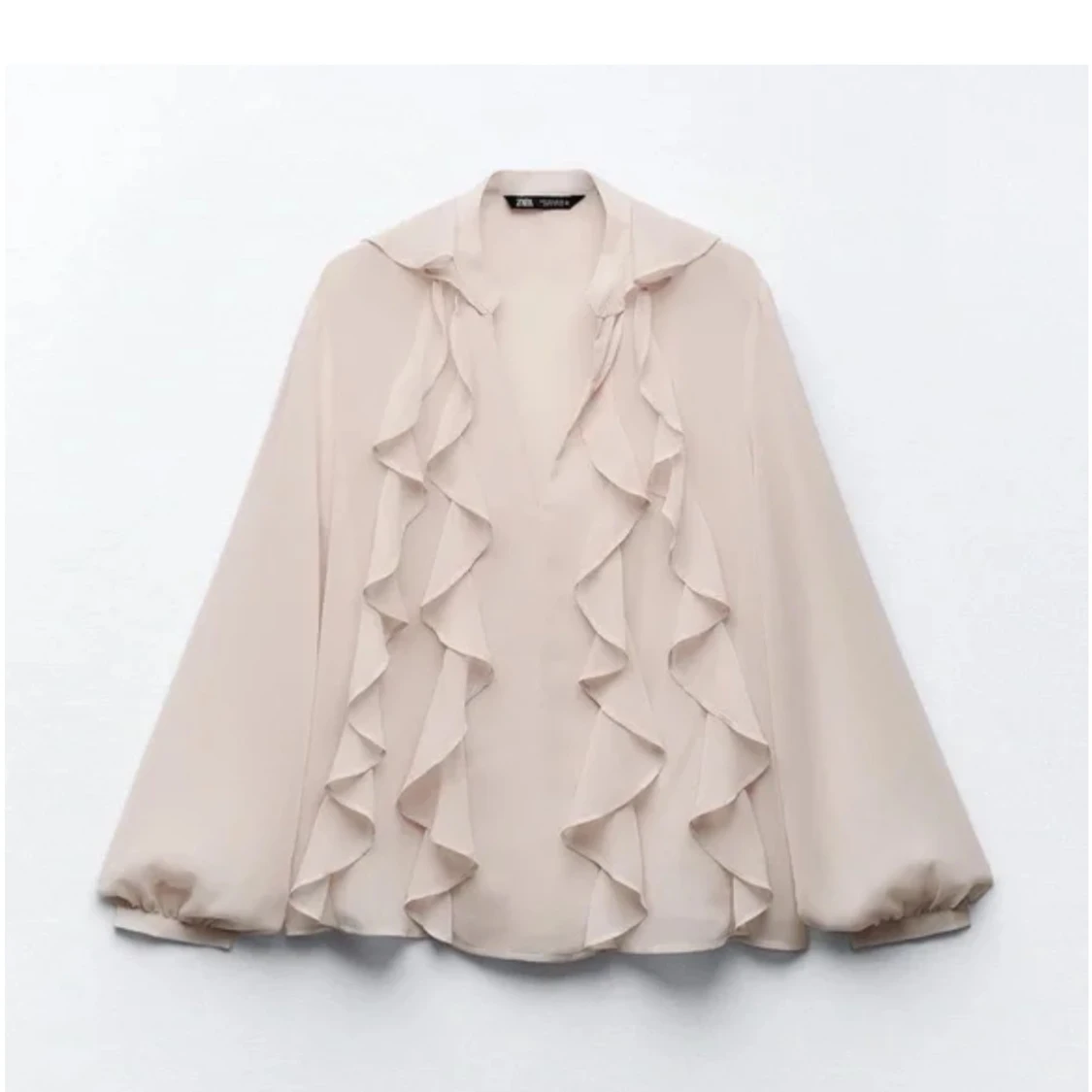 Söt långärmad rosa blus från Zara